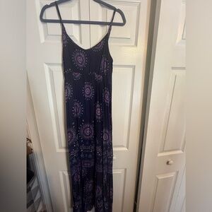 Navy and purple Maxi Dress